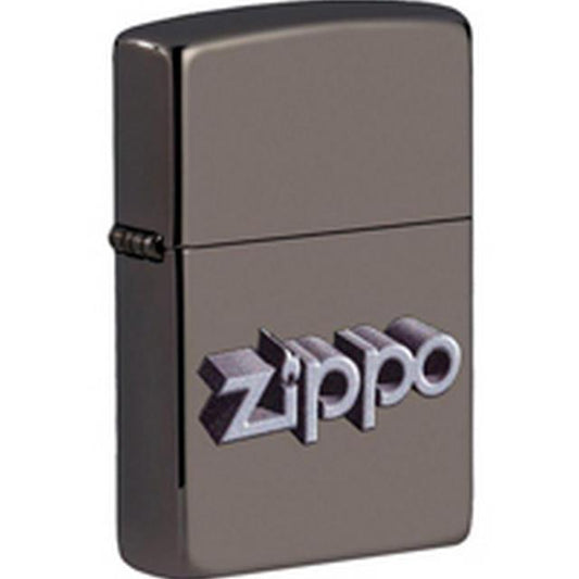 Original Zippo: 3D Logo - Black Ice