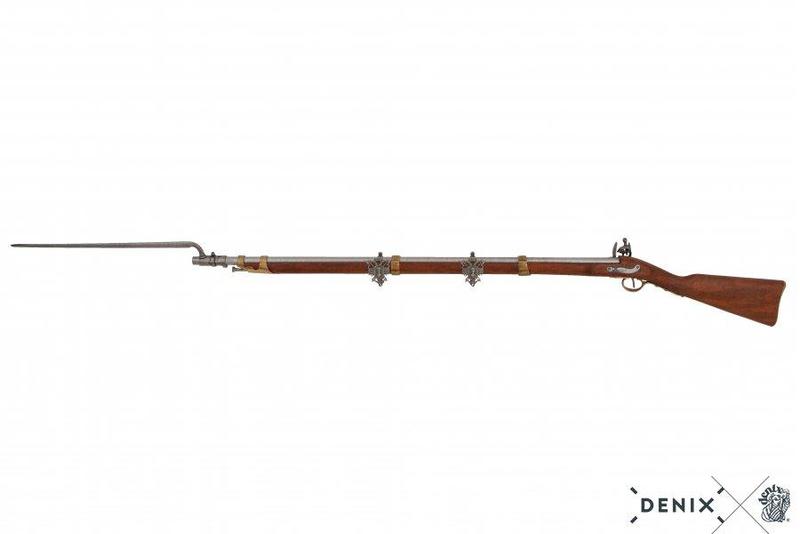 1806 Flintlåsrifle med bajonett Fransk