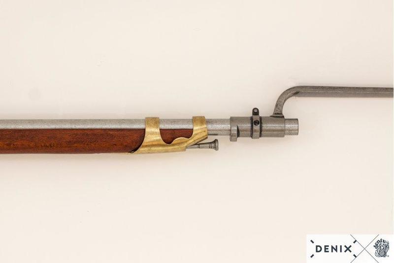 1806 Flintlåsrifle med bajonett Fransk