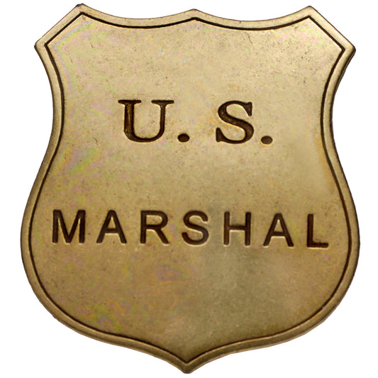 U.S. marshall badge, Brass