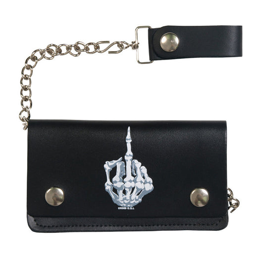 Hot Leathers "Skeleton Finger" Leather Wallet
