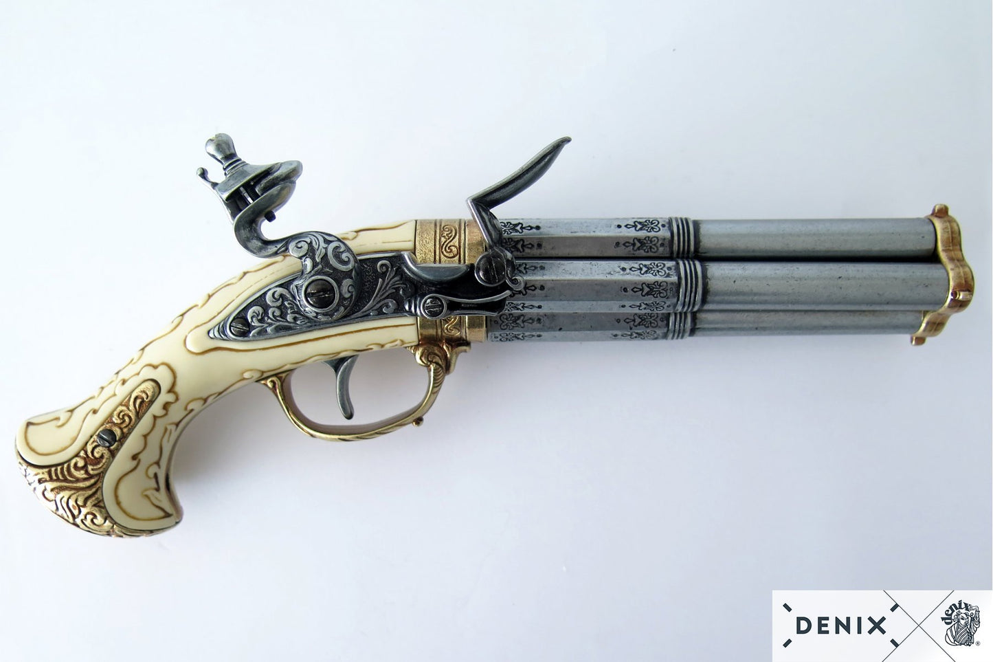 Fransk 4løper, 1800talls. Ivory/Brass