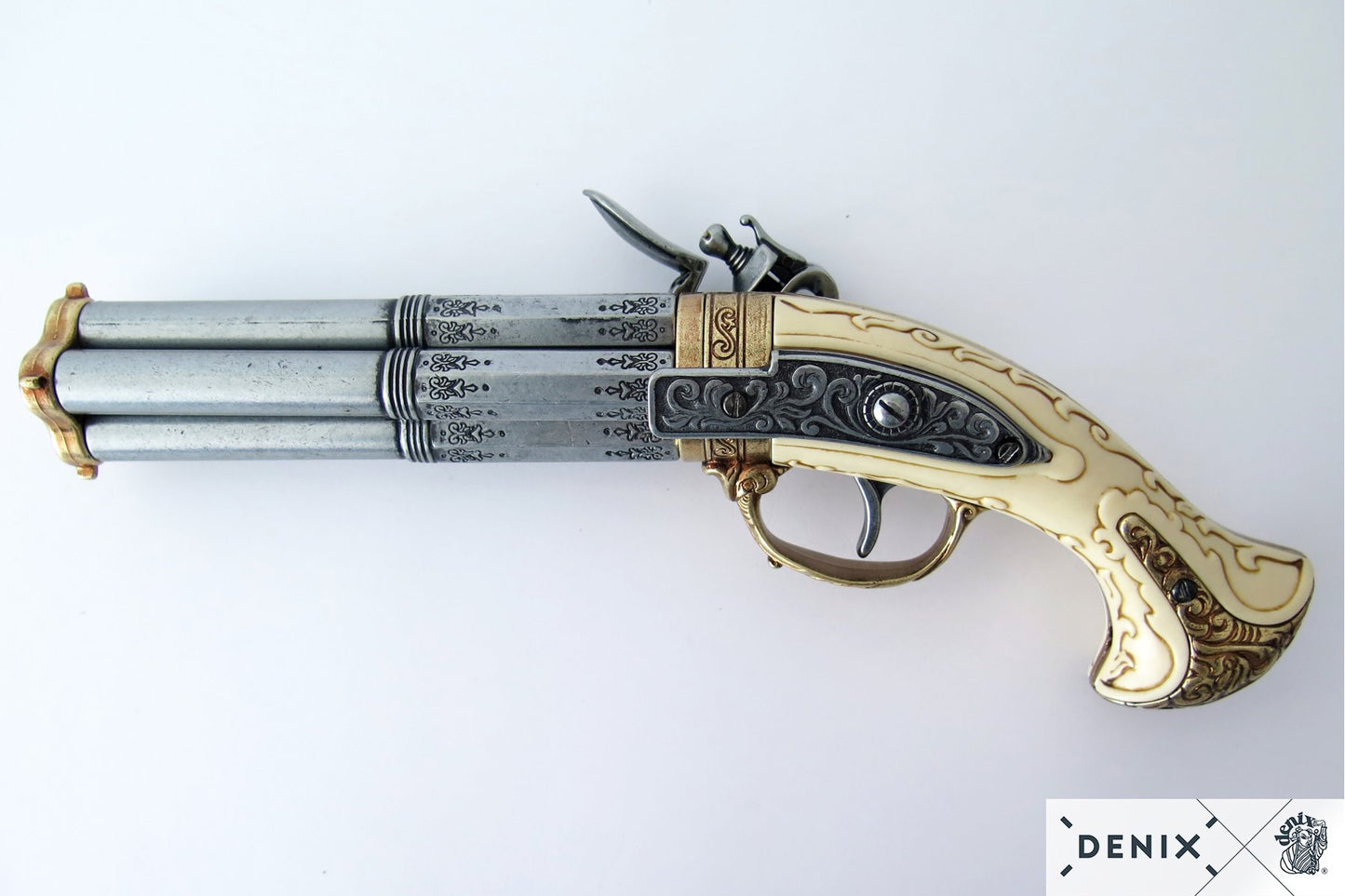 Fransk 4løper, 1800talls. Ivory/Brass