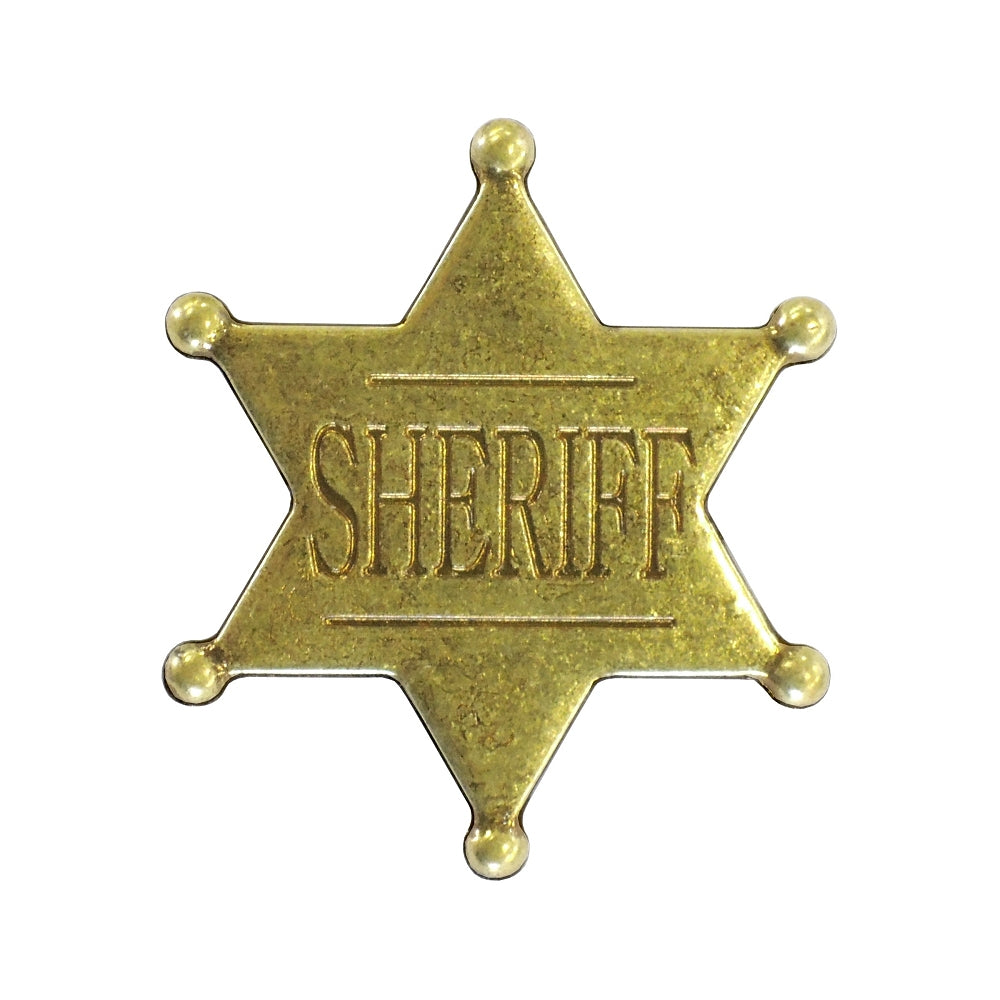 Small Sheriff Star, Brass