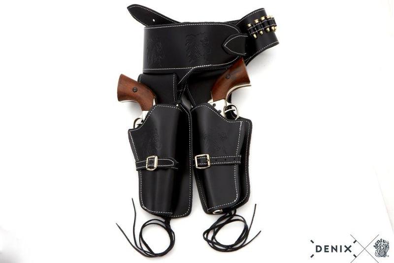 Dobbelt Revolverbelte sort