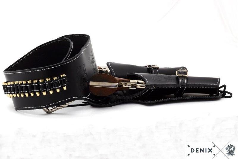 Dobbelt Revolverbelte sort