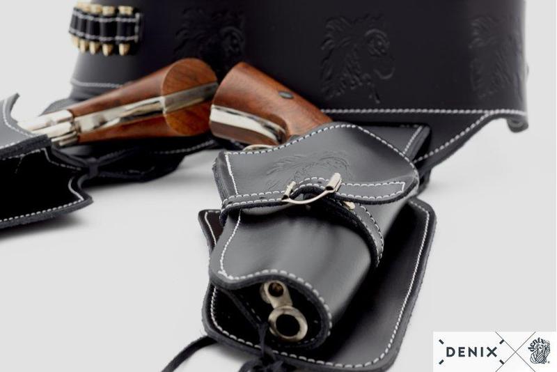 Dobbelt Revolverbelte sort