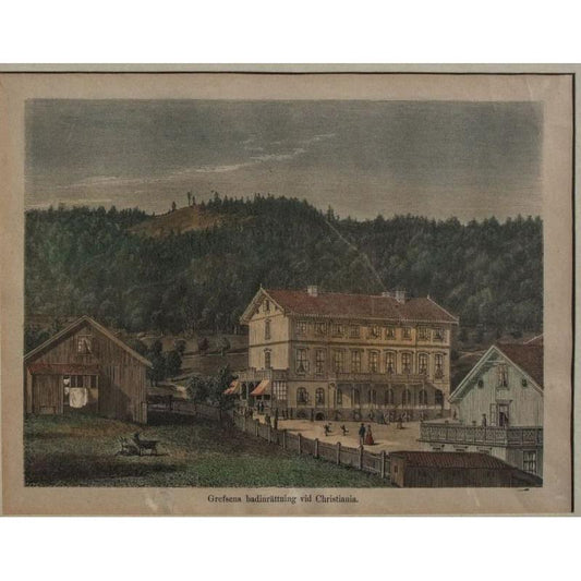 Grefsens Badinrätning vid Christiania ca. 1880