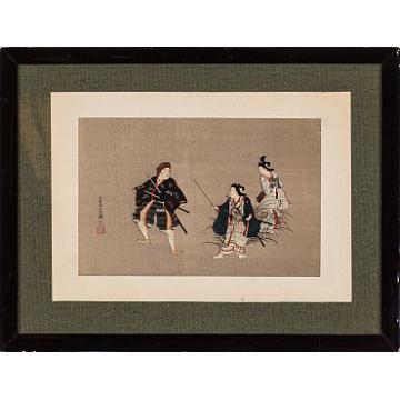 Japansk 1800talls trykk "Duell"