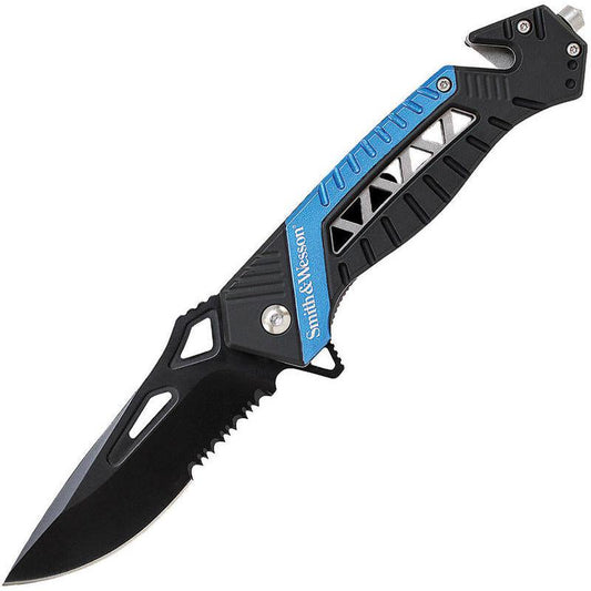 S&W Rescue Linerlock Blue